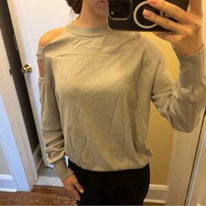Elegant Women's Cold Shoulder Sweatshirt